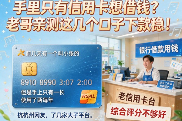 手里只有信用卡想借钱？老哥亲测这几个口子下款稳！