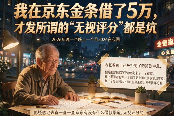 我在京东金条借了5万，才发现所谓的“无视评分”都是坑