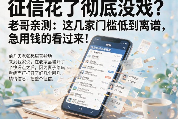 征信花了彻底没戏？老哥亲测：这几家门槛低到离谱，急用钱的看过来！