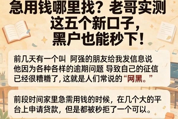 急用钱哪里找？老哥实测这五个新口子，黑户也能秒下！