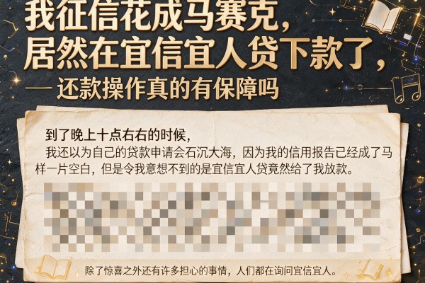 我征信花成马赛克，居然在宜信宜人贷下款了，还款操作真的有保障吗