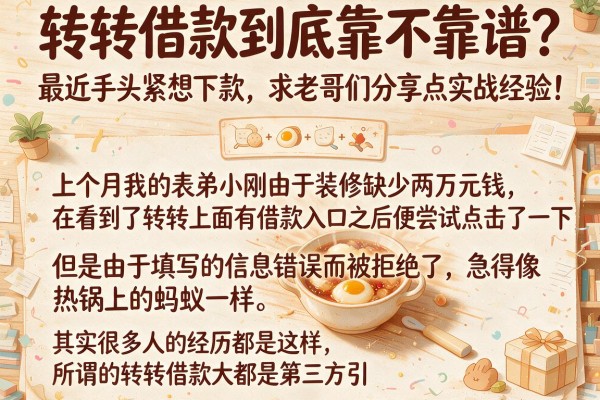 转转借款到底靠不靠谱？最近手头紧想下款，求老哥们分享点实战经验！