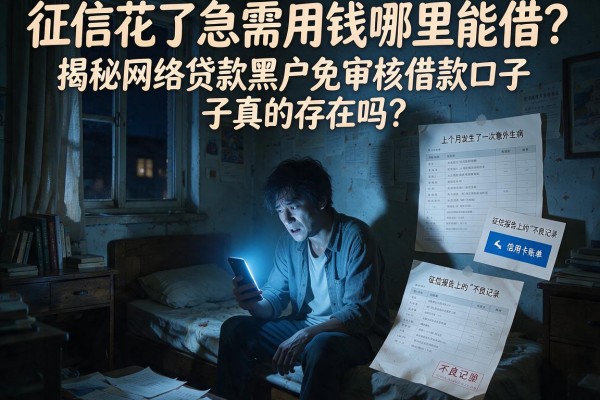 征信花了急需用钱哪里能借？揭秘网络贷款黑户免审核借款口子真的存在吗？