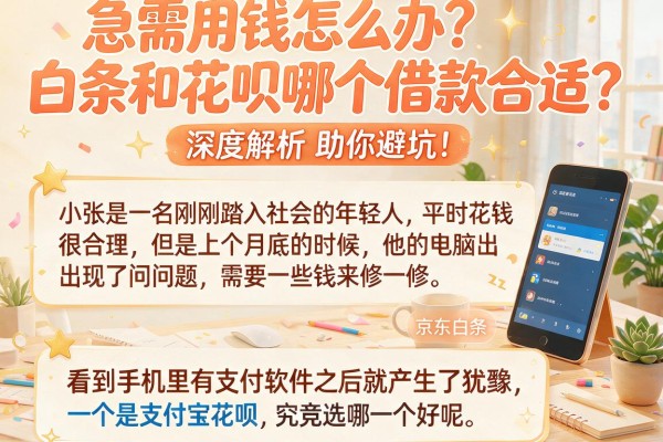 急需用钱怎么办？白条和花呗哪个借款合适？深度解析助你避坑！