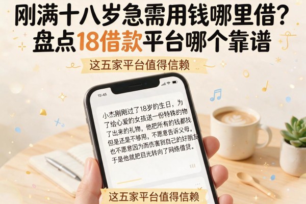 刚满十八岁急需用钱哪里借？盘点18借款平台哪个靠谱，这五家平台值得信赖