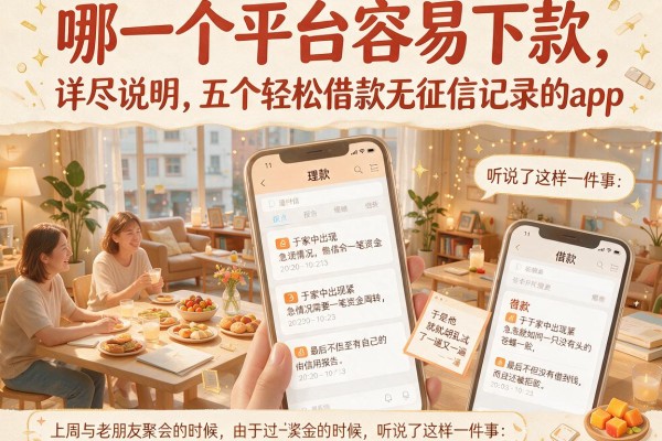 哪一个平台容易下款，详尽说明五个轻松借款无征信记录的app