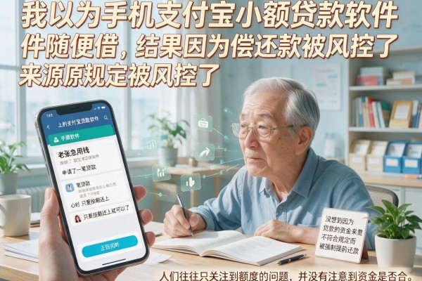 我以为手机支付宝小额贷款软件随便借，结果因为偿还借款来源规定被风控了