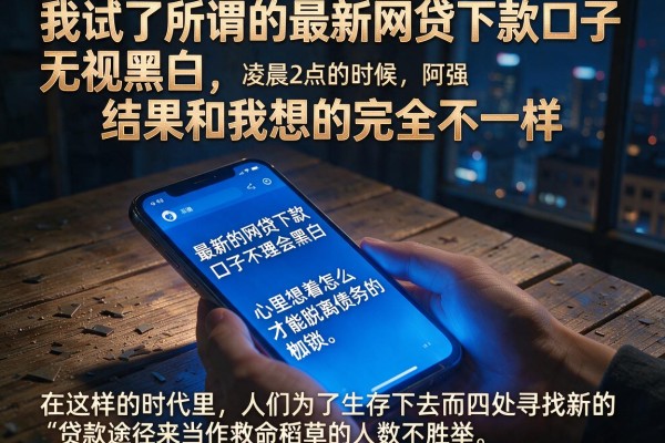 我试了所谓的最新网贷下款口子无视黑白，结果和我想的完全不一样