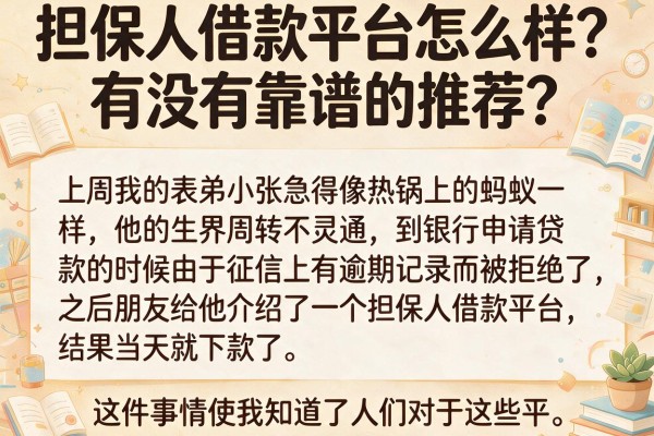 担保人借款平台怎么样？有没有靠谱的推荐？