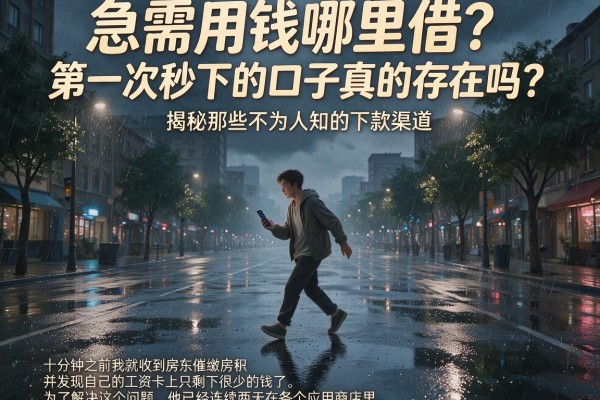 急需用钱哪里借？第一次秒下的口子真的存在吗？揭秘那些不为人知的下款渠道