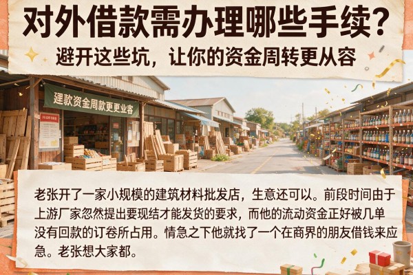 对外借款需办理哪些手续？避开这些坑，让你的资金周转更从容