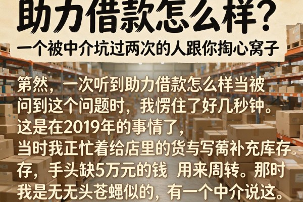 助力借款怎么样？一个被中介坑过两次的人跟你掏心窝子
