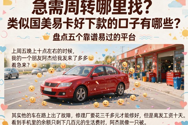 急需周转哪里找？类似国美易卡好下款的口子有哪些？盘点五个靠谱易过的平台