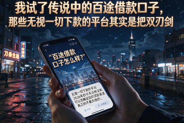 我试了传说中的百途借款口子，那些无视一切下款的平台其实是把双刃剑