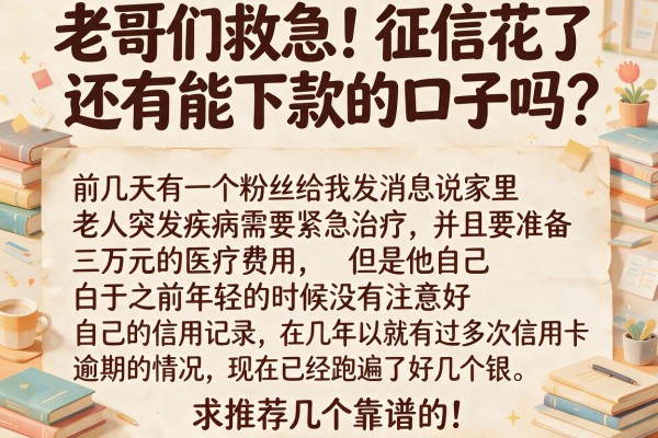 老哥们救急！征信花了还有能下款的口子吗？求推荐几个靠谱的！