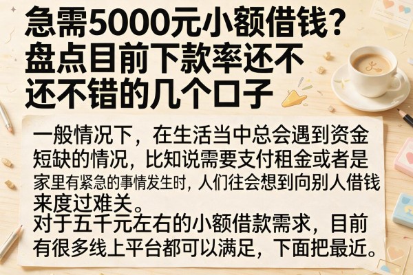 急需5000元小额借钱？盘点目前下款率还不错的几个口子