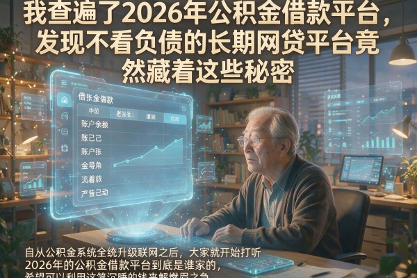 我查遍了2026年公积金借款平台，发现不看负债的长期网贷平台竟然藏着这些秘密