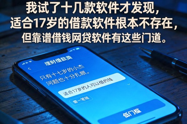 我试了十几款软件才发现，适合17岁的借款软件根本不存在，但靠谱借钱网贷软件有这些门道