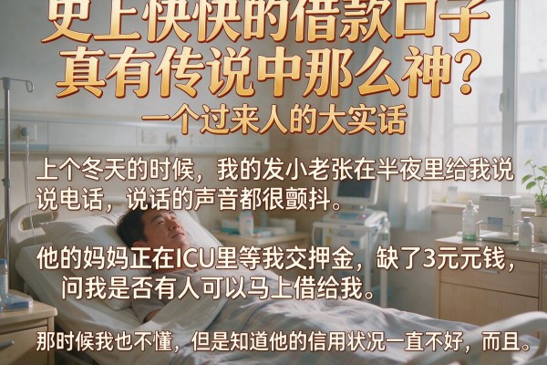 史上快快的借款口子真有传说中那么神？一个过来人的大实话