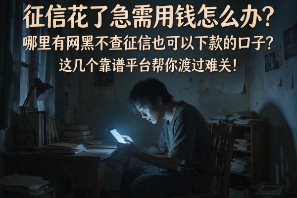 征信花了急需用钱怎么办？哪里有网黑不查征信也可以下款的口子？这几个靠谱平台帮你渡过难关！
