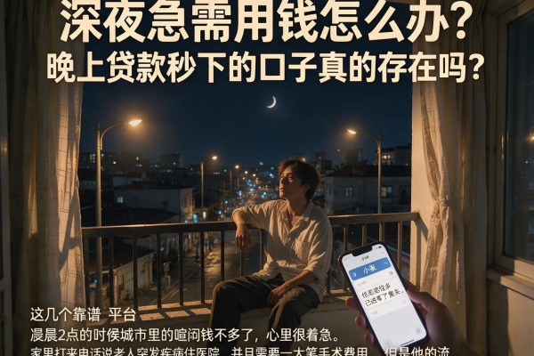 深夜急需用钱怎么办？晚上贷款秒下的口子真的存在吗？这几个靠谱平台值得收藏
