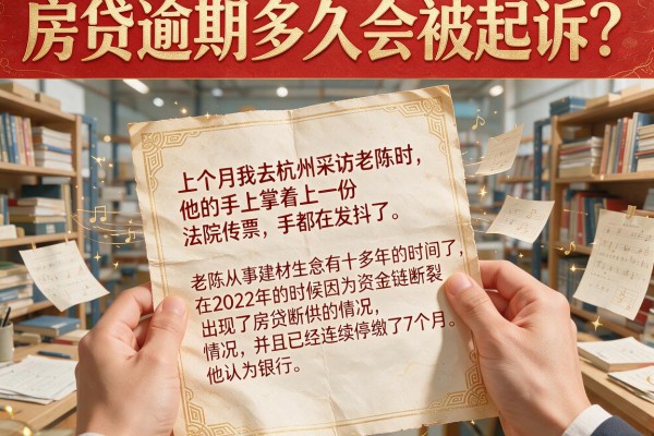 房贷逾期多久会被起诉？揭秘真实的房贷逾期起诉判决流程
