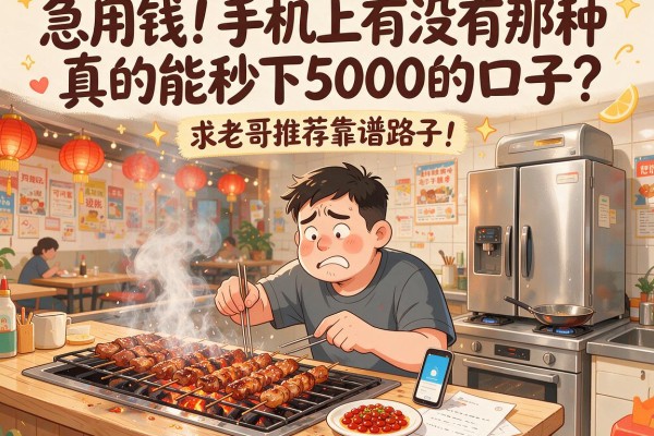 急用钱！手机上有没有那种真的能秒下5000的口子？求老哥推荐靠谱路子！