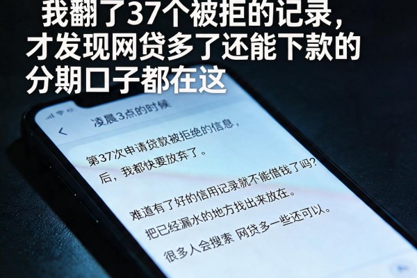 我翻了37个被拒的记录，才发现网贷多了还能下款的分期口子都在这
