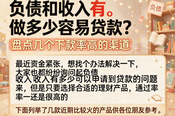 负债和收入做多少容易贷款？盘点几个下款率高的渠道