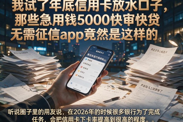 我试了年底信用卡放水口子，那些急用钱5000快审快贷无需征信app竟然是这样的
