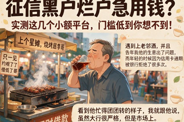征信黑户烂户急用钱？实测这几个小额平台，门槛低到你想不到！