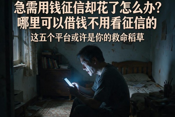 急需用钱征信却花了怎么办？哪里可以借钱不用看征信的，这五个平台或许是你的救命稻草