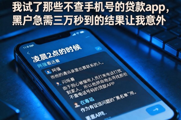 我试了那些不查手机号的贷款app，黑户急需三万秒到的结果让我意外