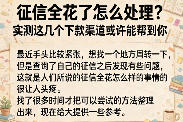 征信全花了怎么处理？实测这几个下款渠道或许能帮到你