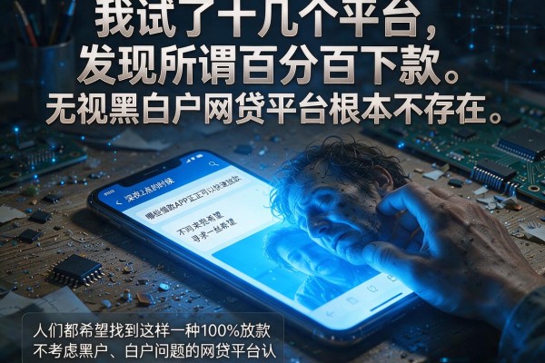 我试了十几个平台，发现所谓百分百下款无视黑白户网贷平台根本不存在