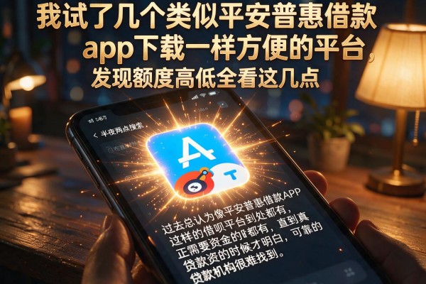 我试了几个类似平安普惠借款app下载一样方便的平台，发现额度高低全看这几点