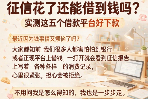征信花了还能借到钱吗？实测这五个借款平台好下款，亲测有效