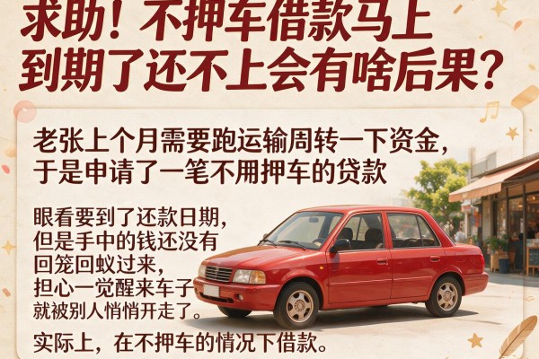 求助！不押车借款马上到期了还不上会有啥后果？会不会直接把车拖走？