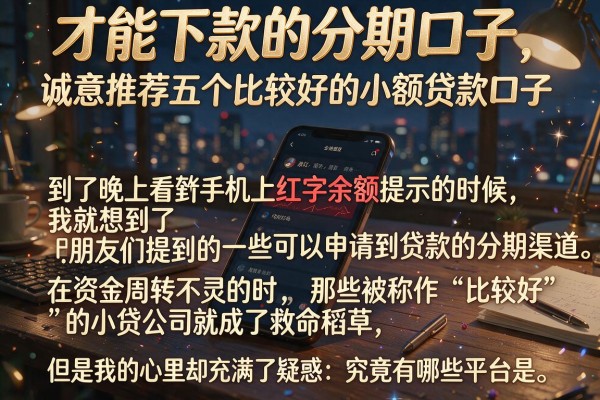 才能下款的分期口子,诚意推荐五个比较好的小额贷款口子