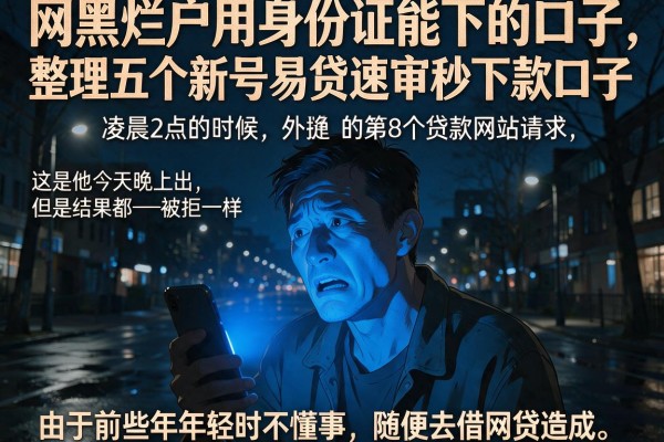 网黑烂户用身份证能下的口子，整理五个新号易贷速审秒下款口子