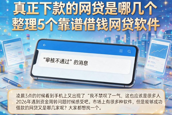 真正下款的网贷是哪几个，整理5个靠谱借钱网贷软件