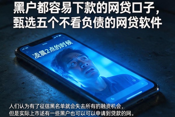 黑户都容易下款的网贷口子，甄选五个不看负债的网贷软件