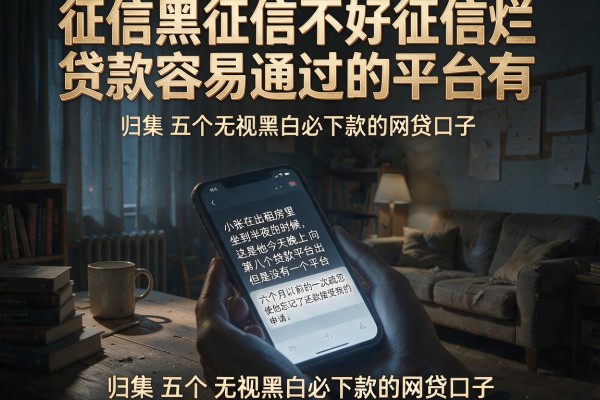 征信黑征信不好征信烂贷款容易通过的平台有，归集五个无视黑白必下款的网贷口子
