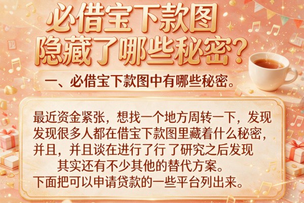 必借宝下款图隐藏了哪些秘密？深扒背后靠谱口子