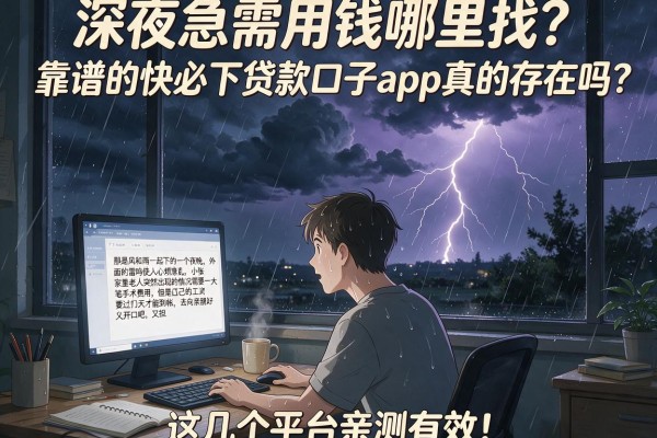 深夜急需用钱哪里找？靠谱的快必下贷款口子app真的存在吗？这几个平台亲测有效！
