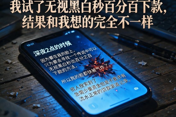 我试了无视黑白秒百分百下款，结果和我想的完全不一样