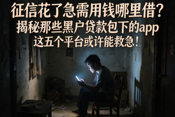 征信花了急需用钱哪里借?揭秘那些黑户贷款包下的app,这五个平台或许能救急!
