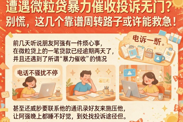 遭遇微粒贷暴力催收投诉无门？别慌，这几个靠谱周转路子或许能救急！