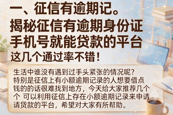 揭秘征信有逾期身份证手机号就能贷款的平台，这几个通过率不错