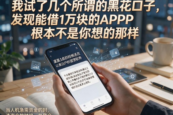 我试了几个所谓的黑花口子，发现能借1万块的APP根本不是你想的那样